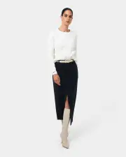 Zara Tailored Midi Skirt