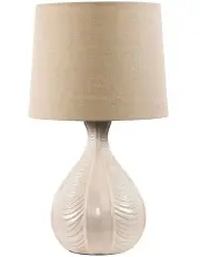 [Oriel Lighting] Gaia Ceramic Table Lamp in White