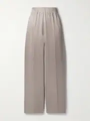 [FFORME] FFORME - Maud Metallic Cloqué Wide-leg Pants - Mushroom - medium medium Neutrals