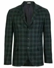 Brunello Cucinelli Check Checked Notch Lapel Blazer Suit Jacket 54