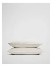 [Country Road] Skye Organically Grown Linen King Pillowcase Pair in Leek Green Stripe