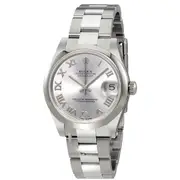 Original Rolex Oyster Perpetual Datejust Rhodium Dial Automatic Ladies Stainless Steel Watch 178240RRO