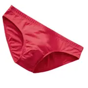 Men Solid Classic Briefs Underwear Panties Breathable Comfy Underpants Red M