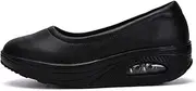 [NVBHOF] Orthopedic Nursing Shoes for Women with Arch Support, Height Increase Breathable Soft Non-Slip Sole Work Nurse Shoes (Color : Black, Size : 7.5 AU)