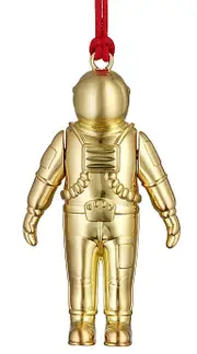 Waterford Golden Christmas Spaceman Hanging Ornament