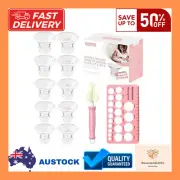 13PCS Silicone Flange Sizing Kit 24mm Pump Inserts Nipple Card Cleaning Brush