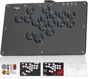 Sehawei Arcade Stick U16 All-Button Gamerfinger with Custom RGB & Turbo Functions,Arcade Controller Street Fight for PC/Ps3/Ps4/Switch/Steam Game Keyboard-Supports Hot Swap & SOCD