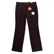 Dockers Straight Leg Khakis Pants Womens Size 14 Brown Hello Smooth Flatter NWT