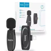 Hoco L15 Lightning Crystal Lavalier Wireless Digital Microphone - Black