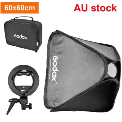 Godox 60x60cm Foldable Softbox with S-Type Flash Bracket Bowens Mount Holder