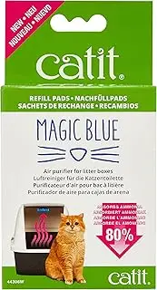 Catit Magic Blue Cat Litter Box Air Purifier, Refill Pads