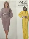 Vogue Sewing Pattern 2907 Misses Ladies Dress Belt Size 6 Geoffrey Beene