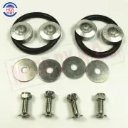 SILVER UNIVERSAL CNC BUMPER TRUNK HATCH QUICK RELEASE FASTENERS KIT (for: Honda Civic)
