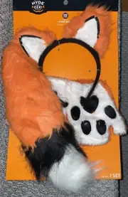 Hyde and Eek! Fox Costume Halloween Set Headpiece/Tail/Cuffs One Size NEW