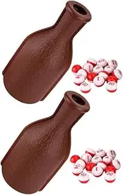 HONMEET 2pcs Billiard Ball Dice Cup Shaker Bottle Pool Game Props Plastic Dice Party Accessory Set