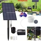 Solar Powered Oxygen Pump Air Oxygenator Aerator For Outdoor Pond Fish Tank Set