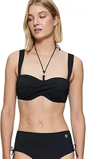 [Triumph] Women's Summer Twist Dp Bikini top, Black, 12, Black, 16