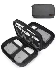 Electronic Organizer Travel Case, Travel Cord Organizer Travel Cable Black