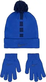 [Nike] Big Kids' Elite Beanie and Gloves Set (One Size, Game Royal/Black)