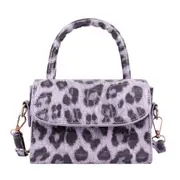 Portable Women Handbag PU Leather Lady Leopard Print Small Daily Shoulder Bag Youth Ladies Simple Versatile Bag