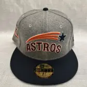 Exclusive New Era Houston Astros Hat MLB Club Size 7 1/2 2tone Gray