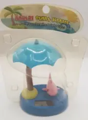 Solor Power Animal Sunny Jiggler Dancing Pink Shark With Umbrella