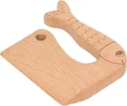 XIASABA Kids Wooden Knife Safe Cooking Vegetable Fruit Cutter Montessori Kitchen Tool Toy (Fish Pattern)