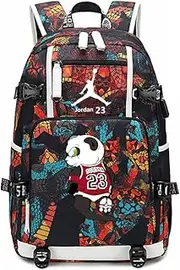Basketball Player Star JD Brother Backpack Travel Student Football Fans Bookbag for Men Women