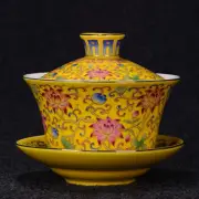 Gaiwan Porcelain Bigger Tureen With Lid Covered Bowl Tea Cup Saucer 340ml China