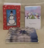 44 Pc Assorted Christmas Cards & Envelopes (3 Designs) Lot #15 - NEW