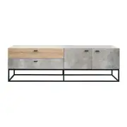Jay Concrete & Oak TV Stand