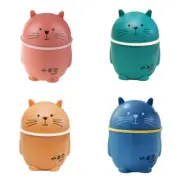 for Creative Cartoon Desktop Trash Can with Swing Lid Debris Storage Box Dustbin