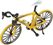 Vaguelly 2pcs Miniature Bike Toy 17.5x10.5cm Scale Metal Plastic Home Office Decor