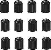 12PCS Tire Valve Stem Caps Tire Valve Cap for Trucks Tire Air Covers Caps for Bike Universal Stem Cover for Car Wheel Air Valve Caps for Motorcycles Bicycle Cars Suvs Tyre Valve Dust Caps (Black)