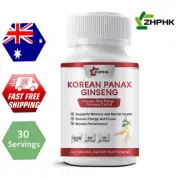 Korean Red Panax Ginseng Vegan Capsules Extra High Strength NON-GMO Ginsenoside