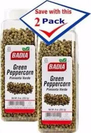 Badia Green Peppercorn Whole Pepper Pimienta Verde Entera 9 Oz Pack of 2