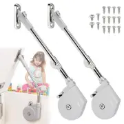 2 Pack | Soft Close Hinges for Toy Boxes, Wooden Chests, Cedar Storage, Trunk...