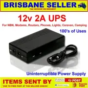 12v UPS NBN 2A PHONES MODEM ROUTER EFTPOS CCTV LITHIUM RECHARGEABLE BATTERY NEW