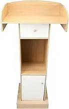 Podium Stand, 48.8in Modern Wooden Classroom Lecterns & Podiums with Storage Shelf, Professional Presentation Podium for Classroom, Wedding, Church, Speech, Concert, Conference