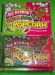 ASS KICKIN' CHILE LIME MICROWAVE POPCORN - 12 PACK OF 3.5 OZ. BAGS