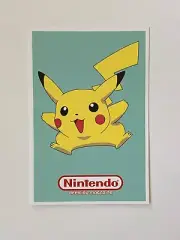 MEGA RARE OFFICIAL NINTENDO POKEMON PIKACHU POST CARD FOR COLLECTORS FROM 1990’S