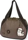 New Chala Bowling Zip Tote Large Bag Stone Gray WHITE SHIH TZU Coin Purse gift
