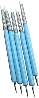TEHAUX 5pcs Double-ended Silicone Metal Ball Stylus Pens Shaping Tools for Polymer Clay Pottery Art