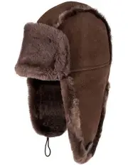 [Ozwear Ugg] Button Aviator Hat in Chocolate