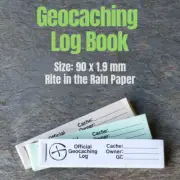 *NEW* GEOLoggers Geocaching Log Book 90 x 19mm Rite in the Rain Paper 156 Slots