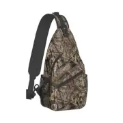 Hunting Camouflage Camo Forest Sling Backpack Crossbody Sling Bag Casual Chest