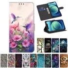 Printed Leather Case For iPhone 16 Pro Max 16 15 14 13 12 PRO Wallet Flip Cover