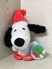 Bark Box Red Peanuts Skating Snoopy Plush Squeak Christmas Dog Toy Size M-L NWT