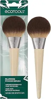 EcoTools Blurring Powder Makeup Brush, For Loose & Pressed Powder, Large Makeup Brush For All-Over Application, Fluffy, Synthetic Bristles, Eco Friendly, Cruelty-Free, & Vegan, 1 Count