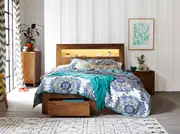 Clovelly Feature Bed Frame - Queen / Driftwood Earth
